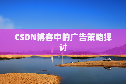CSDN博客中的广告策略探讨